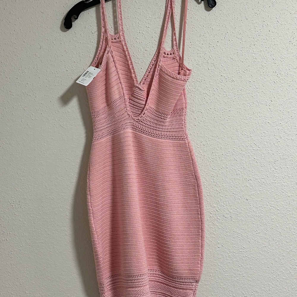 Torn By Ronny Kobo Women's Mira Knit Dress, pink rose size Medium. - Picture 4 of 6